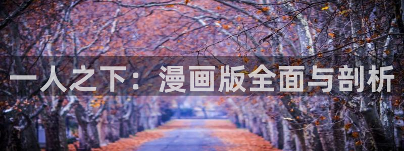漫画之家官网入口免费观看：一人之下：漫画版全面与剖析